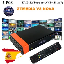 5 шт./лот GtMedia V8 NOVA DVB S2 Full HD 1080p спутниковый ресивер Встроенный Wifi Поддержка H.265 ТВ Декодер коробка GTMedia V9 супер