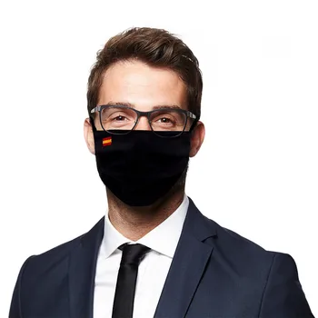 

1PC Fashion Adult Mask+2PCS Activated Carbon Filters Flag Embroidery Mouth Mask Breathable Cotton Facemask Mascherina Lavabile