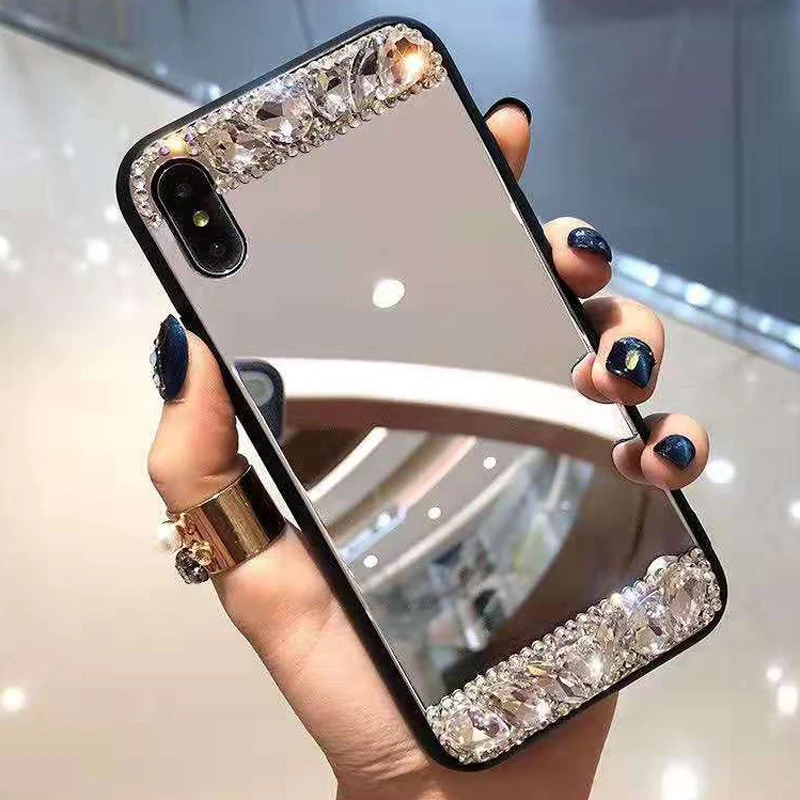 Для Xiaomi 9T 8 Lite 9 Pro 5X F1 A2 6X Стразы камень мягкий зеркальный чехол для телефона Redmi 6A 5A