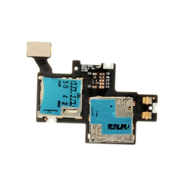 Гибкий кабель для samsung Galaxy Note 2 GT-N7100 N7105 I317 T889 L900 I605 R950 SIM и MicroSD держатель для карт памяти