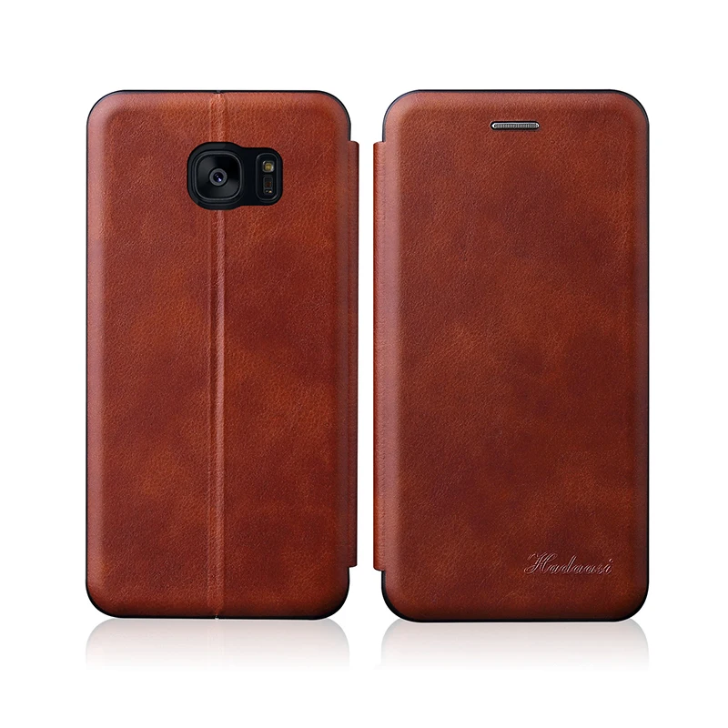 Кожаный флип-чехол для samsung a10 a20 a30 a40 a50 a70 Чехол samsung Note 10 pro s 8 9 s8 s9 s10 плюс бумажник чехол coque fundas - Цвет: brown