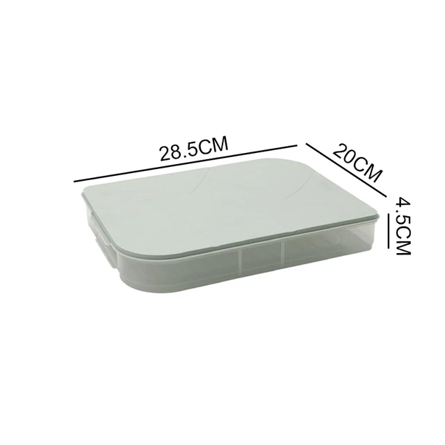 Food Storage Containers Freezer Container Plastic Food Storage Flour Freezing Box Leavening Pizza Cereals Box Food Storage Boats Green