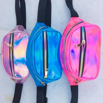 

Unisex Running Waist Bag Fashion shiny Waterproof Zipper Fanny Pack Multifunctional Adjustable Crossbody Bag