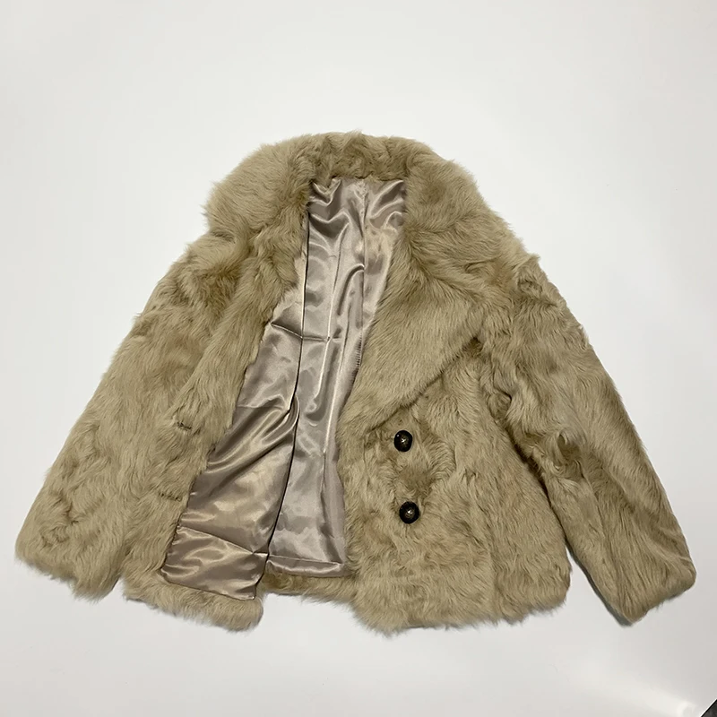 Rf2021 зимнее пальто из натурального меха женская куртка из натурального меха ягненка с отложным воротником