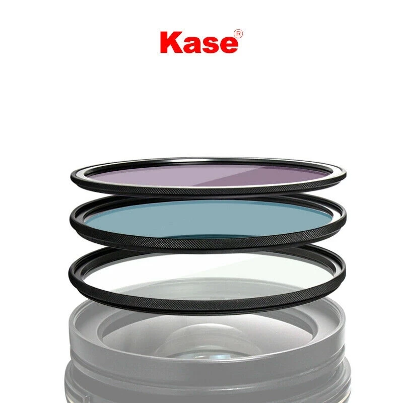 Kase Wolverine 77mm Entry Level ND Kit II Magnetic Shockproof Tempered Optical Glass Filter Includes Magnetic CPL ND8 ND64 Lens Cap & Case 77 