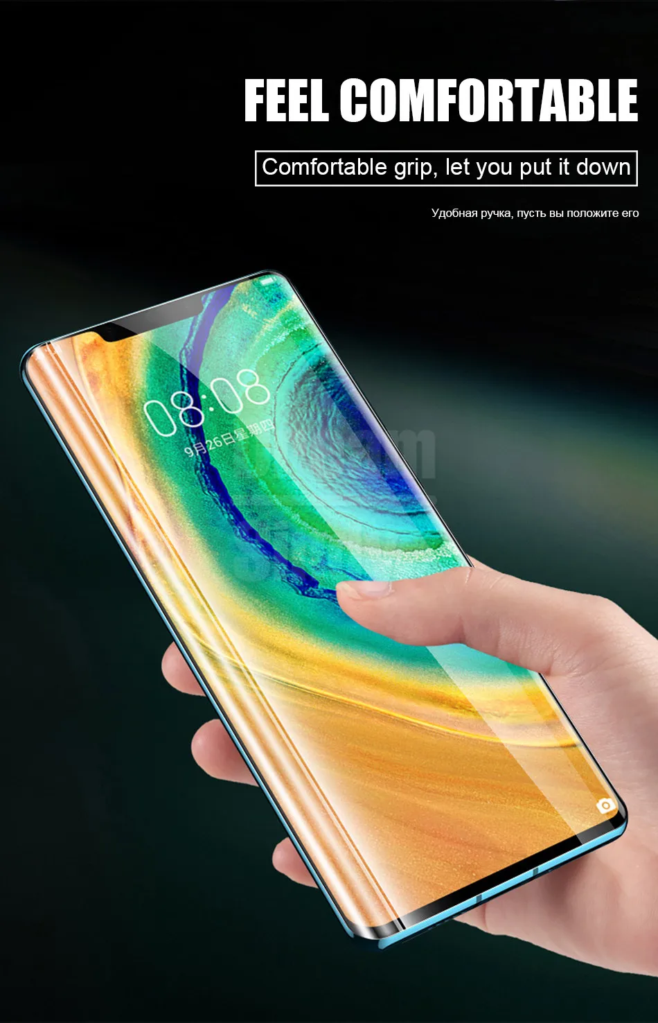100D изогнутая полностью покрывающая Гидрогелевая пленка для huawei mate 30 Pro 20 P20 Lite, мягкая защитная пленка для камеры P30, Защитное стекло для объектива камеры