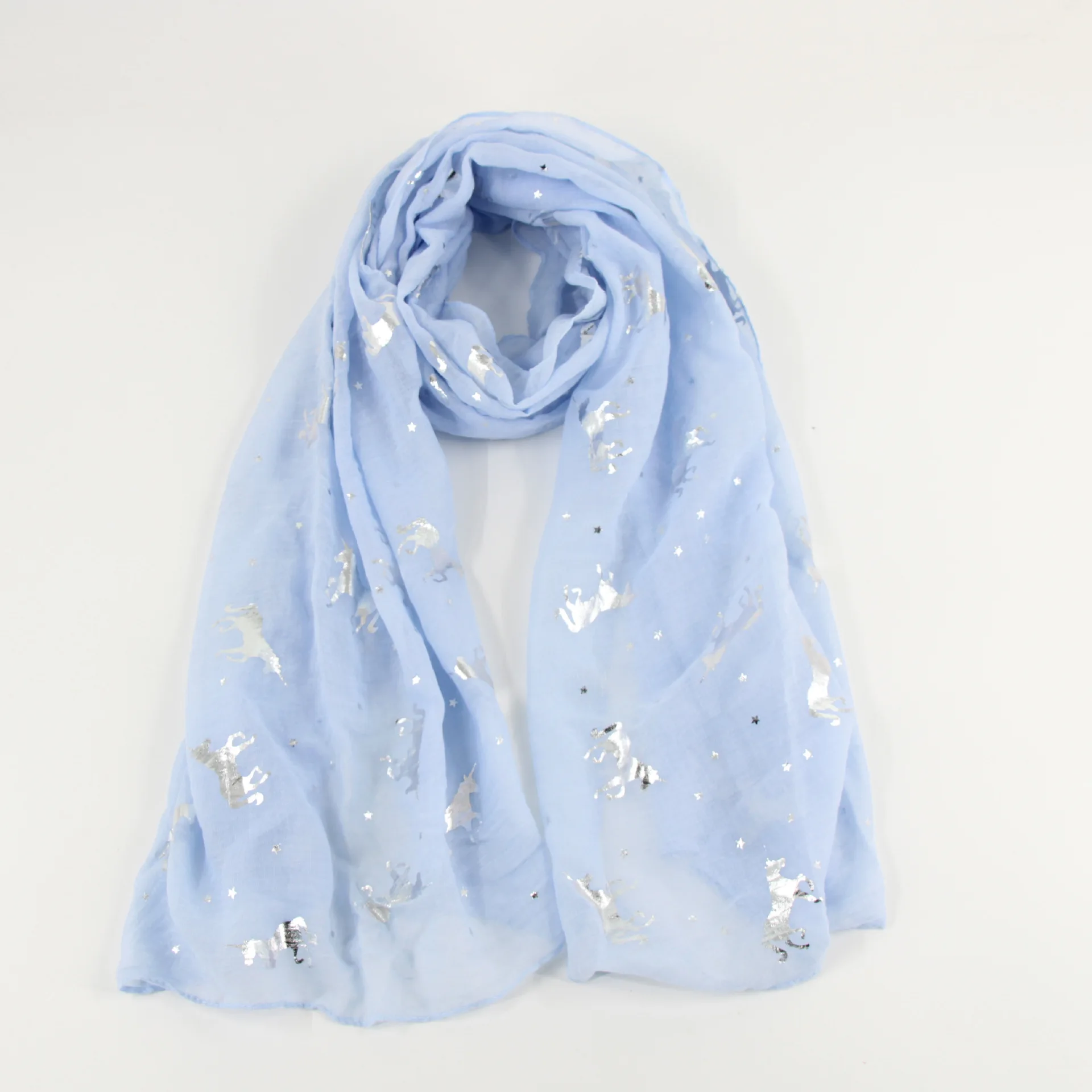 Модные женские шарфы с принтом единорога |