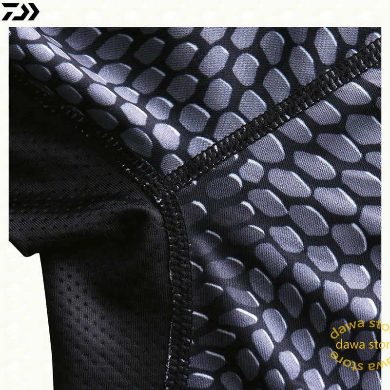Spring Daiwa Fishing Suit Breathable Python Camouflage Summer Quick-Dry Fishing Clothes Men Hiking Camping Sport Clothing