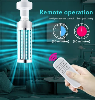 

1pcs 110V/220V Disinfection Corn Shape Light Bulb LED 60W E27 Portable Sterilize UV Light Germicidal UV Lamp Home Garden Cocina