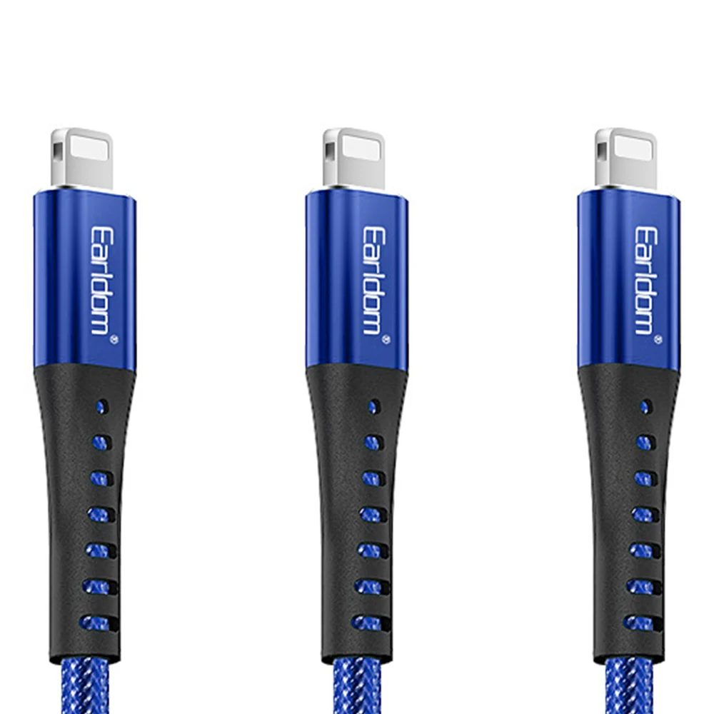 FDBRO Quck зарядный Micro USB кабель для samsung usb type-C кабель для huawei для Xiaomi Дата-кабель USB для Iphone 6 7 XS телефонный кабель - Цвет: For Apple Blue