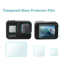 Suptig for Gopro Accessories Tempered Glass LCD Screen& Lens Protector Film for Gopro Hero 8 Black Sport Camera Mount