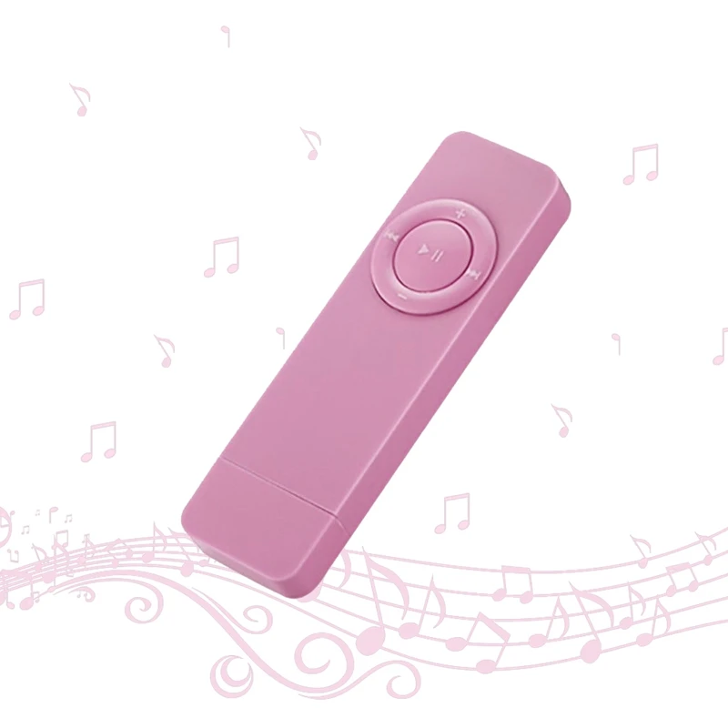 2 шт Портативный USB Спорт U диск мини Mp3 музыкальный плеер Поддержка 32 Гб TF карта(синий и розовый
