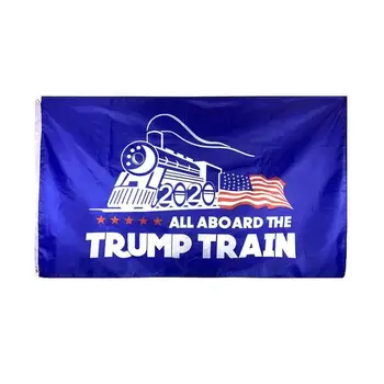

100/200/500/1000 pcs/lot Trump Train 2020 Flag 3x5FT Banner Sports Vivid Color Digital Printed,Free shipping