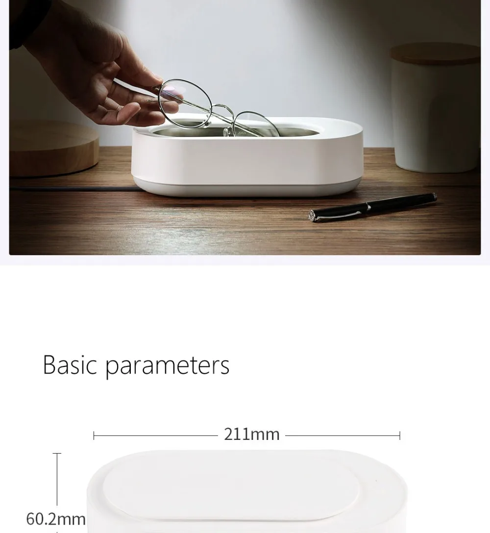 Xiaomi Mijia Youpin EraClean ультразвуковая Чистящая машина 45000 Гц высокая частота вибрации мыть все
