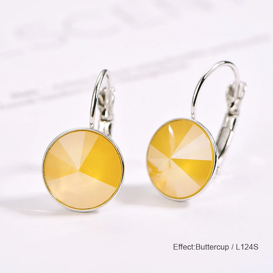 Кристаллы от Swarovski висячие серьги круглое Ожерелье Висячие серьги Набор Мода Висячие серьги ювелирный набор праздничный свадебный подарок
