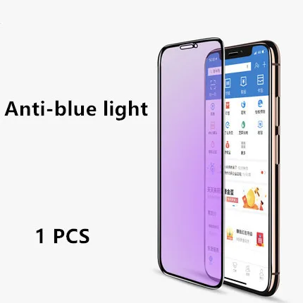 Anti-blue light Защитная пленка для стекла для iPhone X XS антибликовое Защитное стекло для сохранения личной информации для iPhone XS Max полное покрытие - Цвет: Anti-blue light