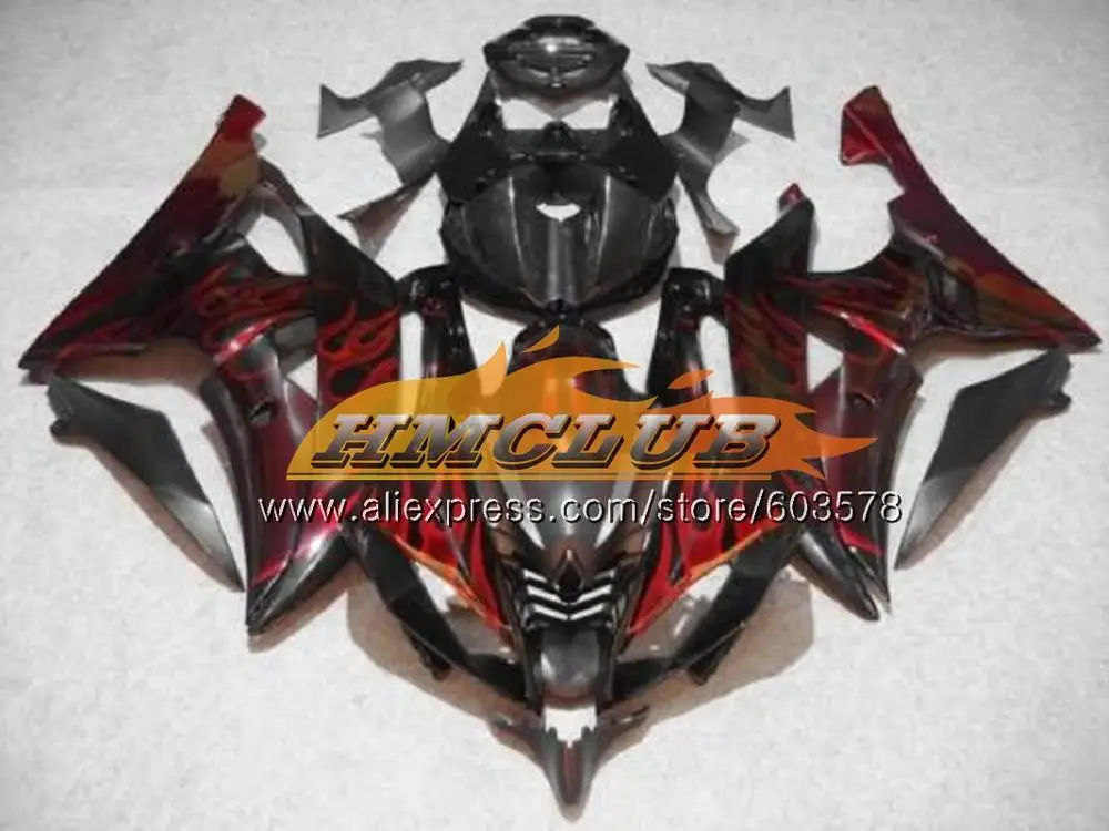 Инъекций для YAMAHA YZF600 YZF R6 2008 57CL. 13 YZF 600 R 6 YZF-R6 YZFR6 08 09, 10, 11, 12, 13, 14, 15, 16 лет синий Обтекатели с пламенем - Цвет: No. 10