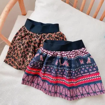 

Children's Clothing Autumn 2020 New Girls Skirt Leopard Print Cute Girls Half Skirt Kids Corduroy Skirt