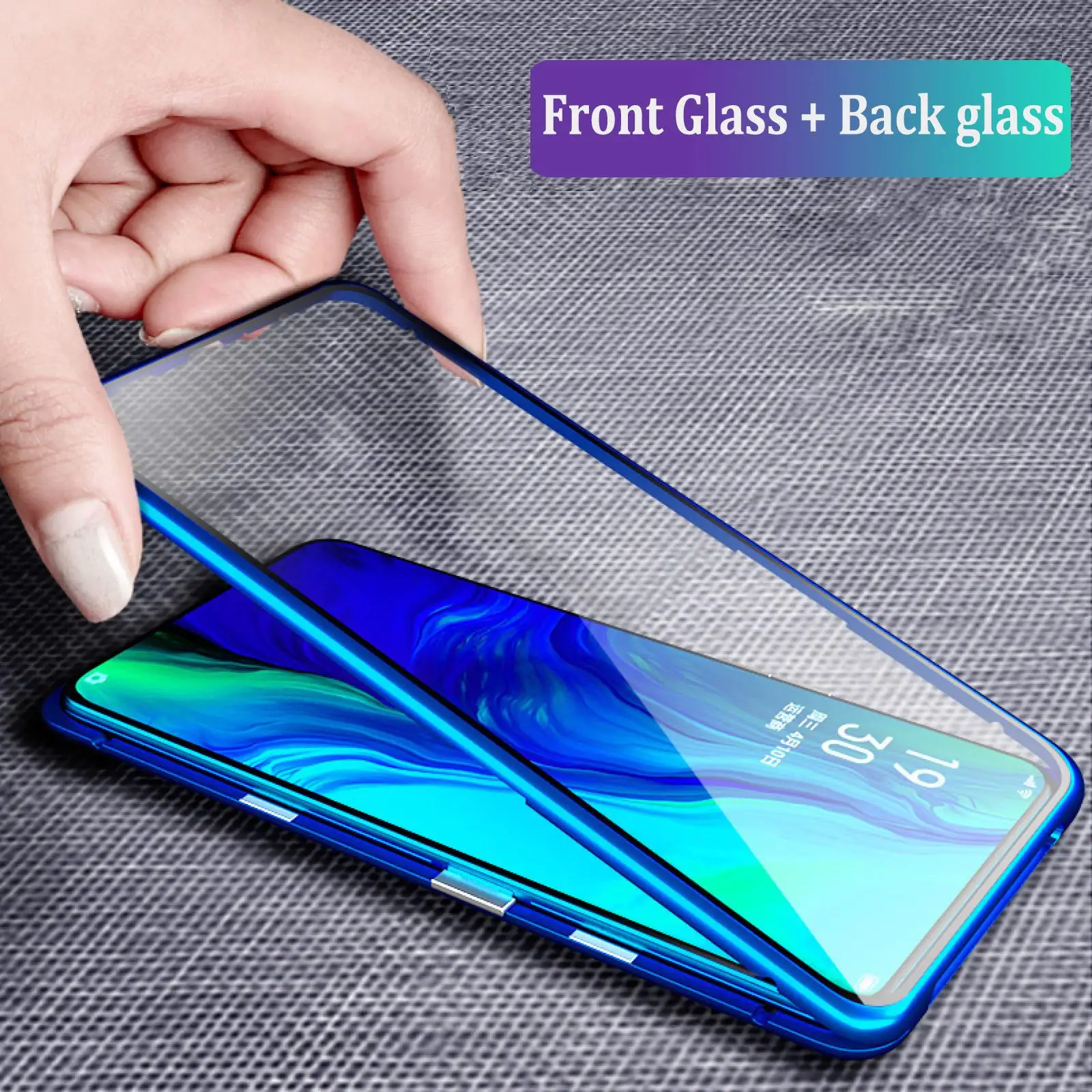 Auroras для xiaomi mi 9 Lite чехол с магнитной адсорбцией металлический бампер+ закаленное стекло задняя крышка для xiaomi mi 9 lite флип Fundas