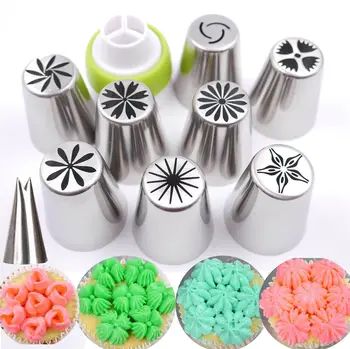 

10 Pieces Russian Nozzle Leaves Decorating Mouth Integrally Molded Cake nai you zui
