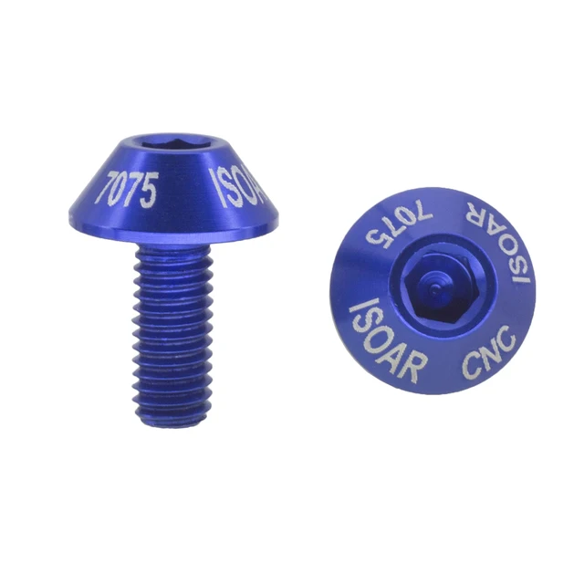 M5*10 Aluminum alloy mushroom head,bicycle water bottle rack screw mountain bike kettle rack screw Bottle cage color anode 5