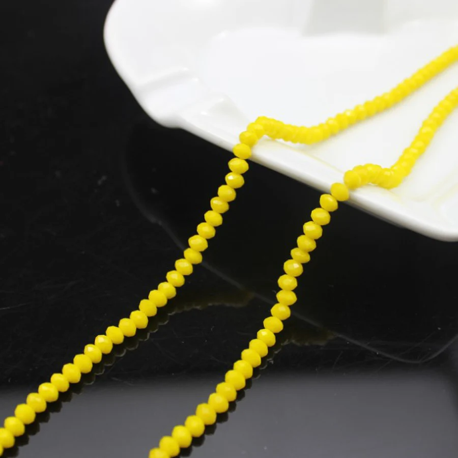 4mm Tschechische Opake Lose Rondell-Strass-Glasperlen für Schmuckherstellung DIY Spacer Facettierte Schöne Schmuckzubehörteile – Detail 9