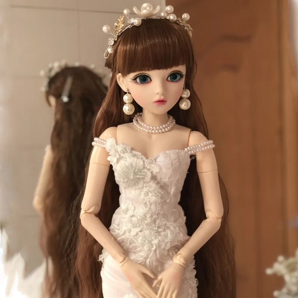 

60cm BJD 1/3 Girls Dolls Toys Cosplay Dolls with Wedding Dress Outfit Shoes Wigs Hair Reborn BJD Doll Wedding Gift For Girls