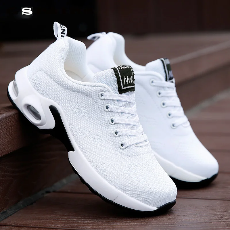 Женские белые кроссовки на толстой подошве повседневные платформе Zapatos De Mujer