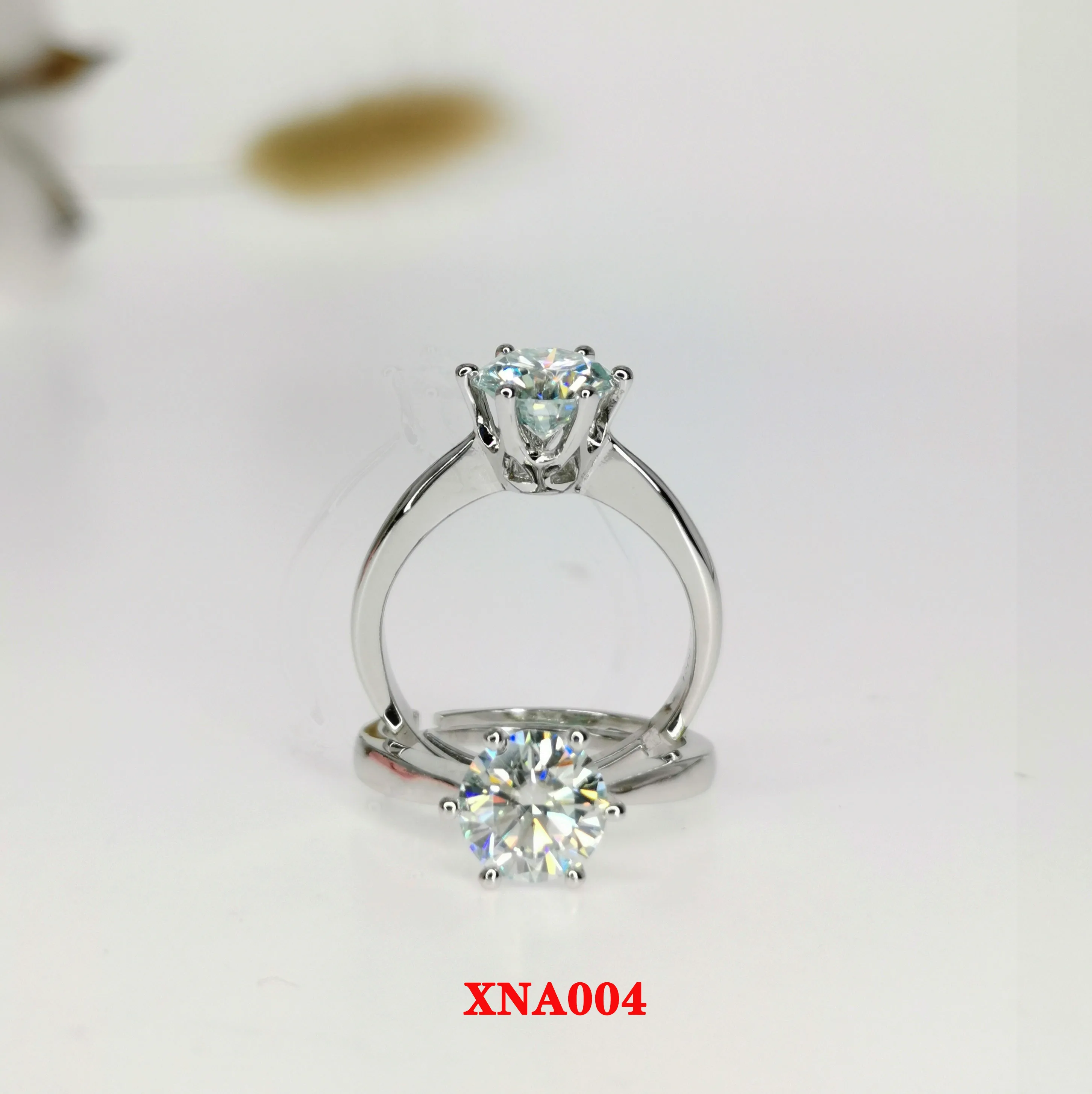 Кольцо из стерлингового серебра 925 1ct классические ювелирные изделия с