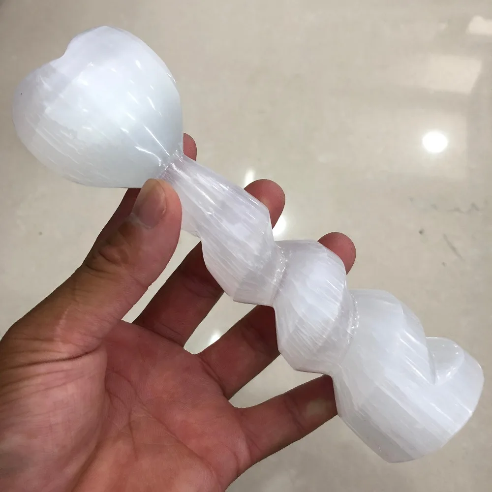Натуральный selenium стержень кварцевый Кристальный массаж стержень tip-shaped gem selenium стержень спиральное заживление