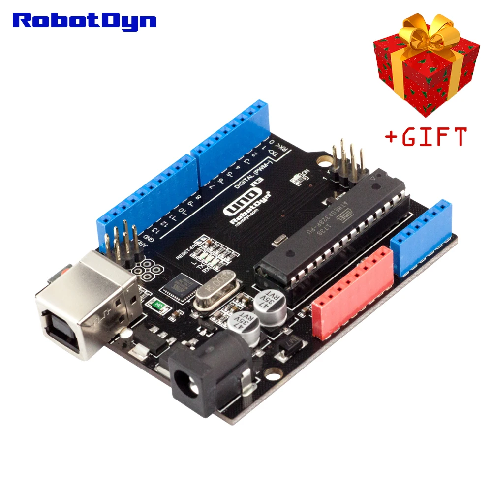 Классическая UNO R3 ATmega16U2 + ATmega328P PU (совместимая плата Arduino)|Интегральные схемы| |