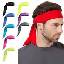 1PCS Outdoor Sport Tennis Running Solid Color Pirate Headband Unisex Workout Cycling Headband Head Band Men Sweatband