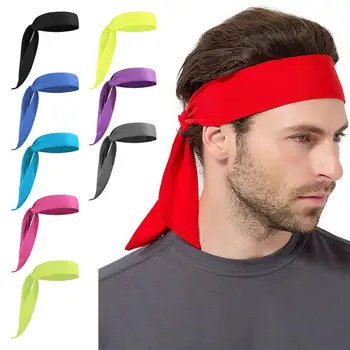 

1PCS Outdoor Sport Tennis Running Solid Color Pirate Headband Unisex Workout Cycling Headband Head Band Men Sweatband