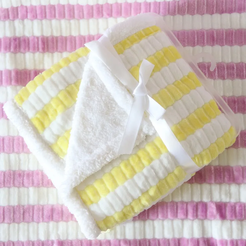 Baby Blankets Newborn 3D Flannel Baby Swaddle Wrap Baby Boy Girl Blanket Solid Bedding Set Infant Stroller Cover Kids Blanket 6