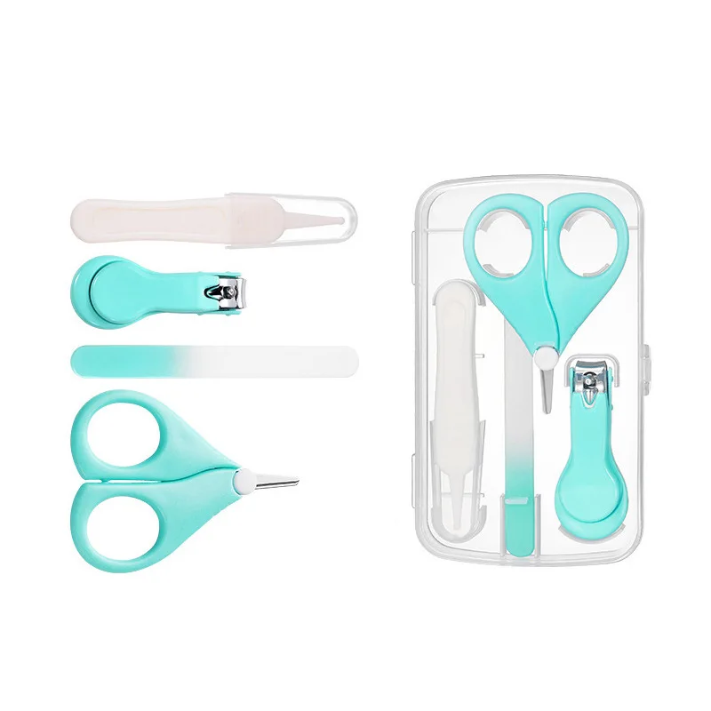 

Babies' Nail Clippers 4-Piece Set Newborns Baby Nail Clippers Baby Safe Nursing Care Scissors Tool