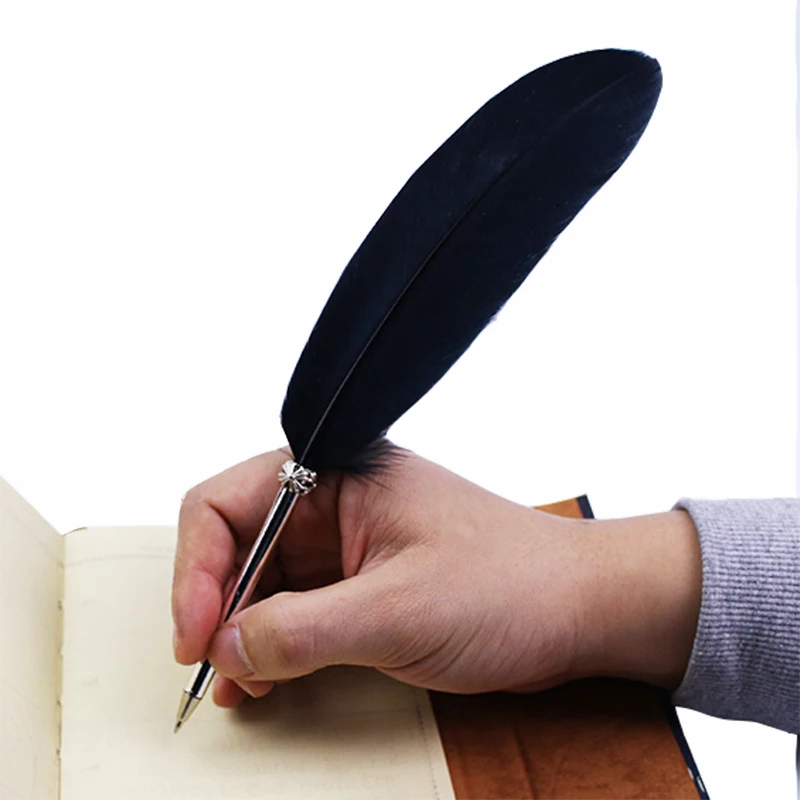 Buy Quill Pen White Ostrich Feather Signing Pen Wedding Reception Guest - View #10