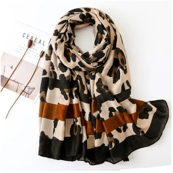 

Winter Scarf for Women Fashion Design Sexy Leopard Dot Print Scarf Viscose Shawl Hijab Unique Color Lady Large Warm Wrap Foulard