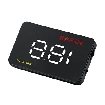 

A100 Universal Head Up Display Overspeed Alarm Multifunction HUD Car Warning Electronic Speedometer Clear OBD2 Projector ABS