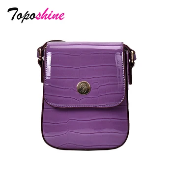

Toposhine Stone Patent Leather Woman Shoulder Bag New Lady Shoulder Bag Crossbody Cell Phone Bag Leather Girls' Mobile Bag