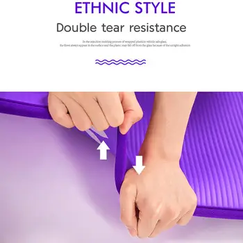 

Non-Slip Mat Fitness Mat Body Line Aerobics Elasticity 183 * 61 * 1cm Hemming Outdoor Durable Yoga Mat Universal