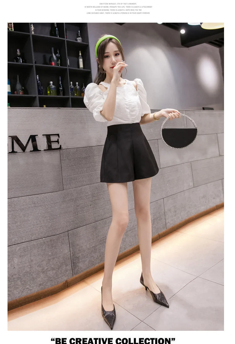 winter dresses for women Summer White Shorts Women 2022 High Waist Wide Leg Korean Elegant Plus Size Woman Shorts Ladies Loose Suit Trouser Short Pants jorts