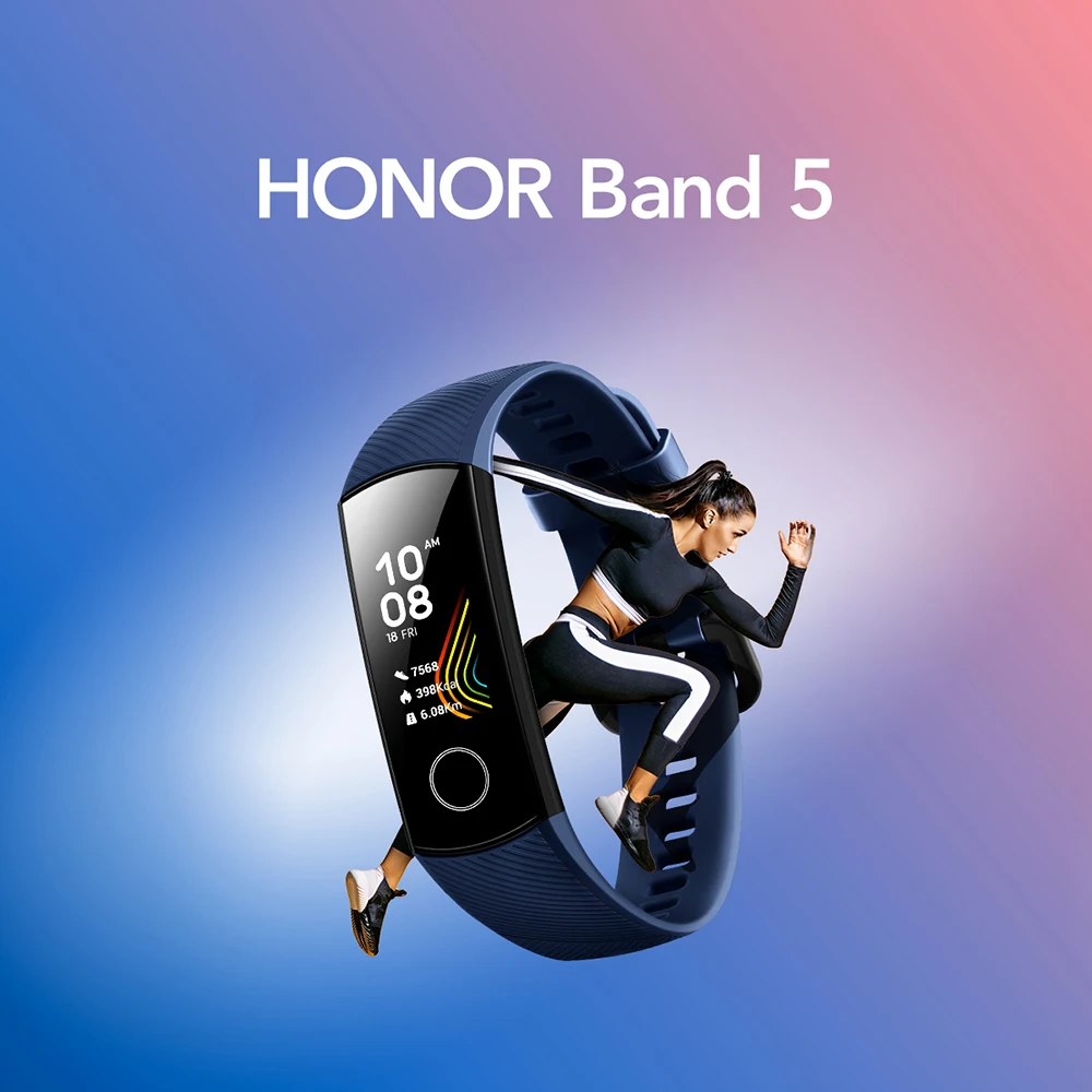 Смарт-браслет Honor Band 5 фитнес-трекер Смарт-часы браслет пульсометр Водонепроницаемый Спортивный Bluetooth SmartBand