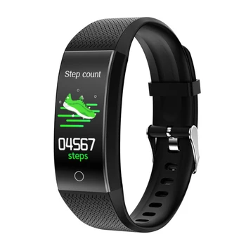 

QW18T Body Temperature Smart Bracelet Heart Rate Monitor Bluetooth IP68 Waterproof Sport Fitness Tracker Smart Band Black