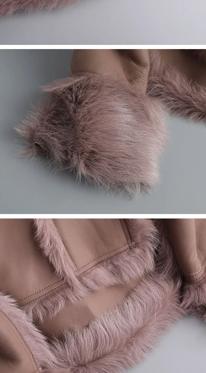 Natural Real Fur Coat Female Streetwear Sheep Shearling Jacket Women Winter Clothes Korean Double Faced Fur Tops Hiver 3009