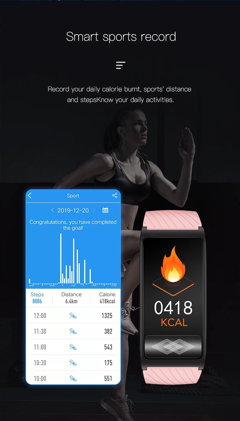 P10 Sport Smart Bracelet Blood Pressure Oxygen Heart Rate Monitor ECG Band Activity Tracker Waterproof HRV Healthy Index