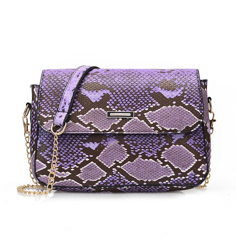 

Hot sell Chain Snake Bags For Women Fashion Shoulder Bags Small Messenger Crossbody Bags serpentine Leather Crossbody Flap Bag