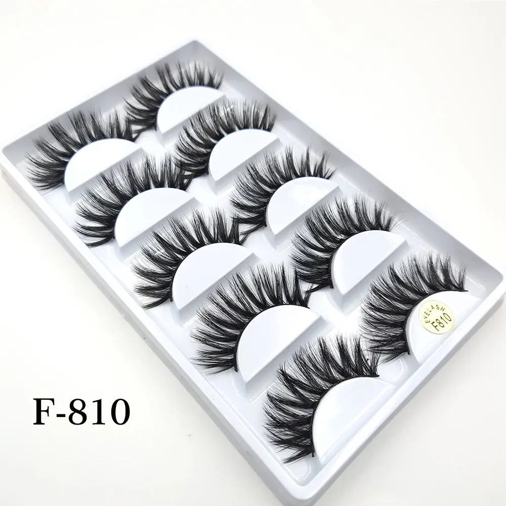

HUARUITAI 5 pairs eyelashes natural false eyelashes fake lashes long makeup 3d mink lashes eyelash extension mink eyelashes