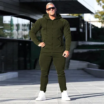 

2 pieces Autumn Running tracksuit men Sweatshirt Sports Sets Gyms Clothes Men Sport Suit Training Suit Sports Wear Men's Sets