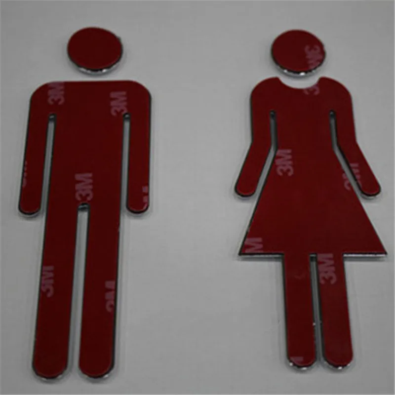 3D DIY женщина и мужчина знак на туалетную дверь Ванная комната Туалет WC знак на дверь для знак на туалетную дверь настенная декоративная наклейка съемная