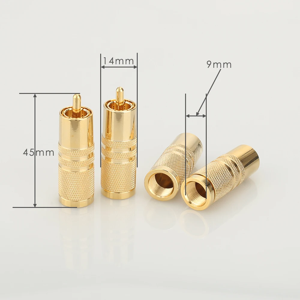 Hi Fi аудио 4 шт. Cardas RCA 24K позолоченный штекер GSMO для соединительного кабеля|for cable|plug